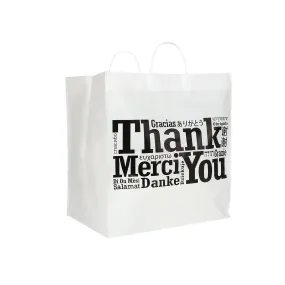 14" x 10" x 15" Rigid Handled Multilingual Shopping Bags, Case of 100