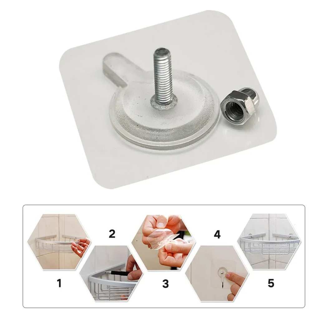 2 Pcs - Adhesive Screw Wall Hooks - H02921