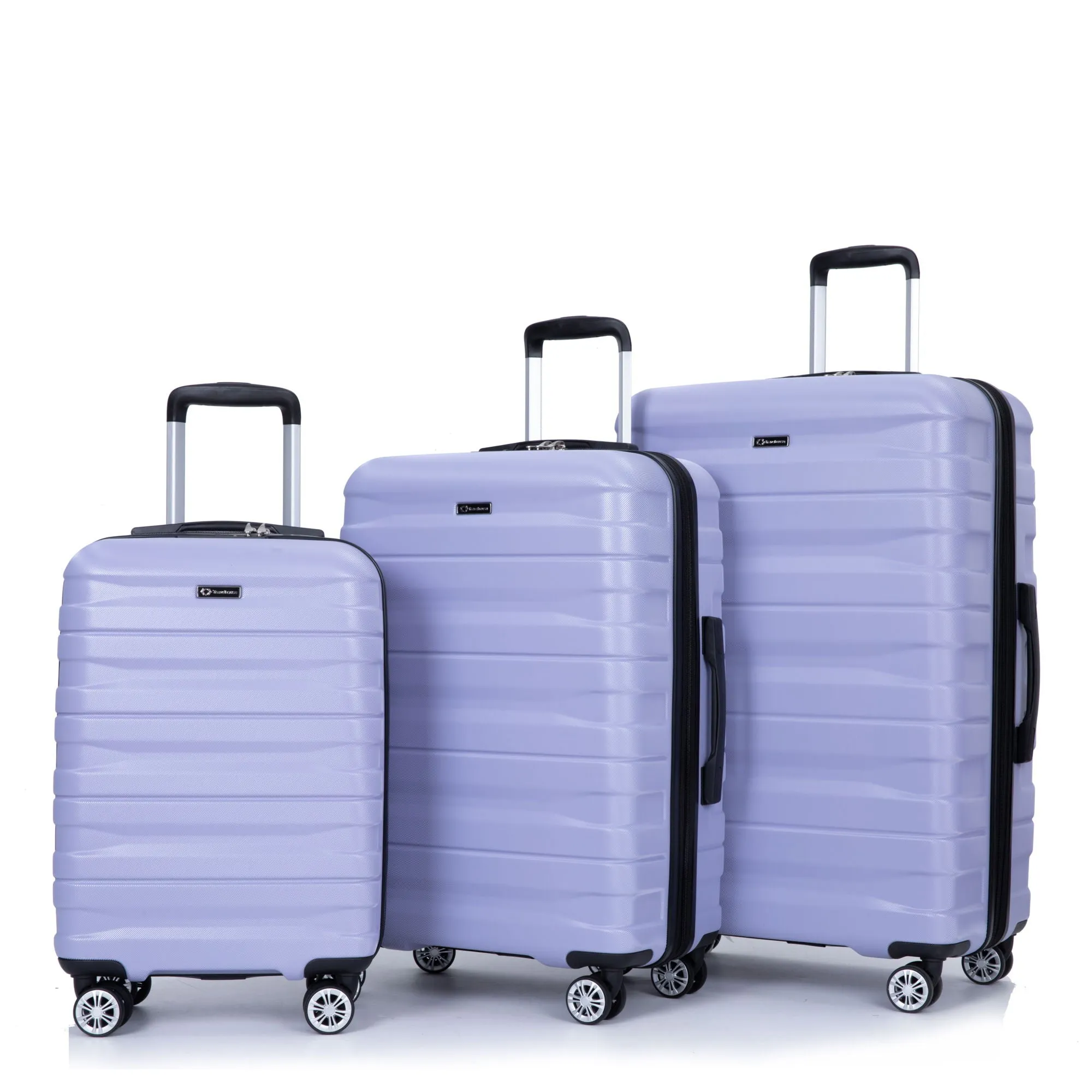 3 Piece Luggage Sets Pc Lightweight & Durable Expandable Suitcase With Two Hooks, Double Spinner Wheels, Tsa Lock, (21/25/29) Light Purple
