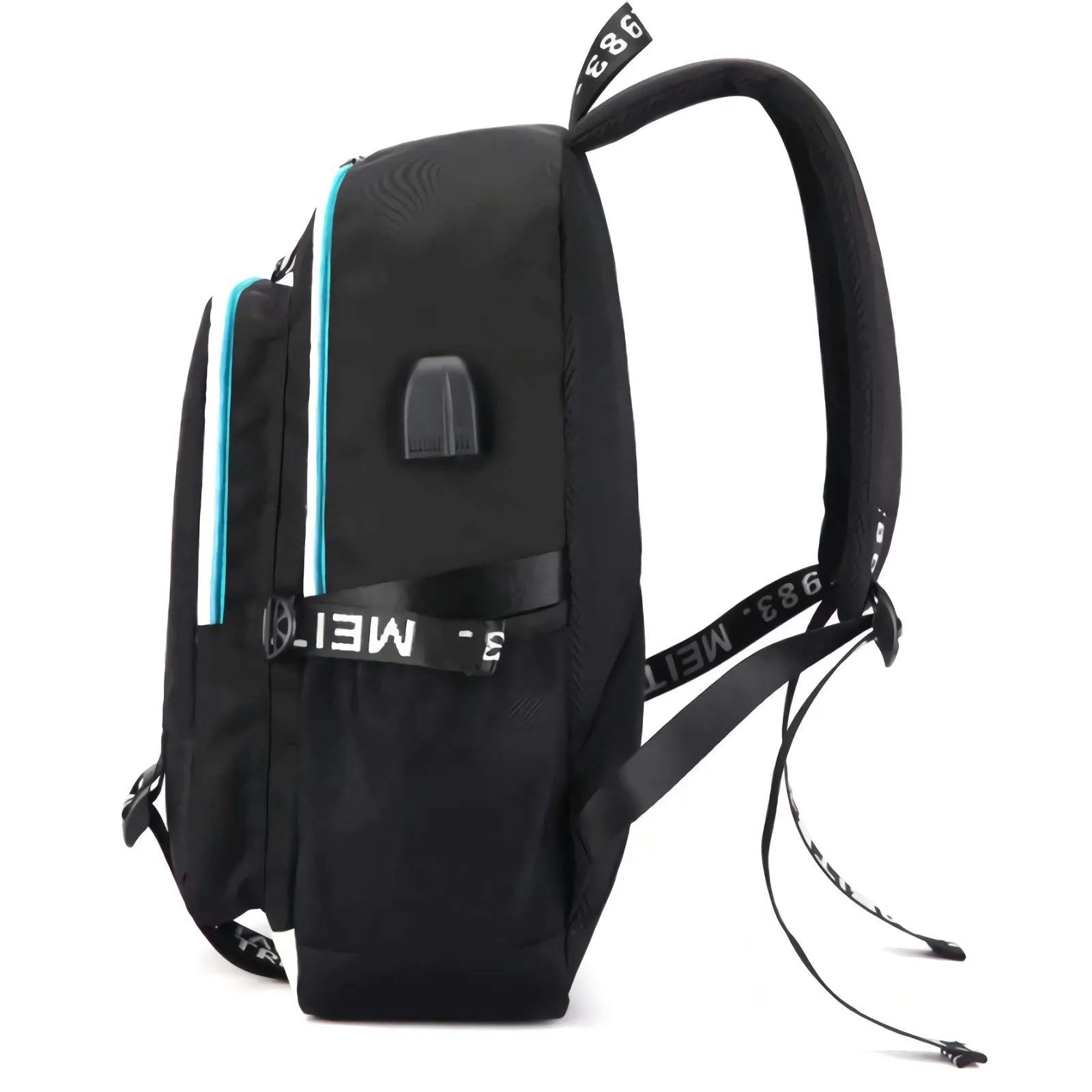 Aleven Stranger Things Backpack, Laptop Headphone Power Bank Backpack With USB Charging Porttravel Sport For Adult Men Women Boy Girl Black ...
