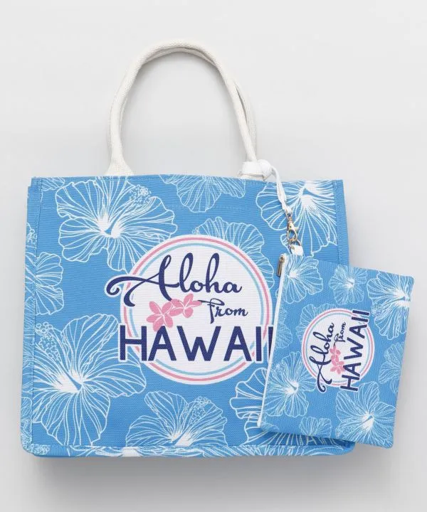 Aloha Tote Bag x Pouch Set
