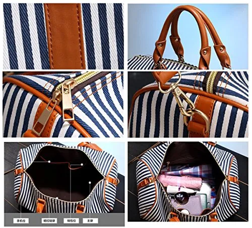 Baosha Hb-24 Ladies Women Canvas Weekender Bag Travel Duffel Tote Bag Weekend Overnight Travel