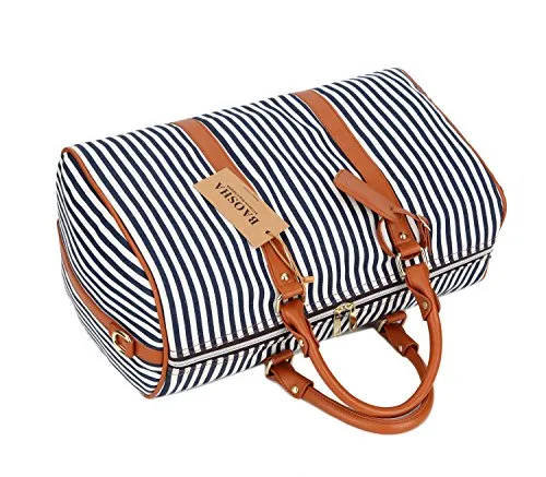 Baosha Hb-24 Ladies Women Canvas Weekender Bag Travel Duffel Tote Bag Weekend Overnight Travel