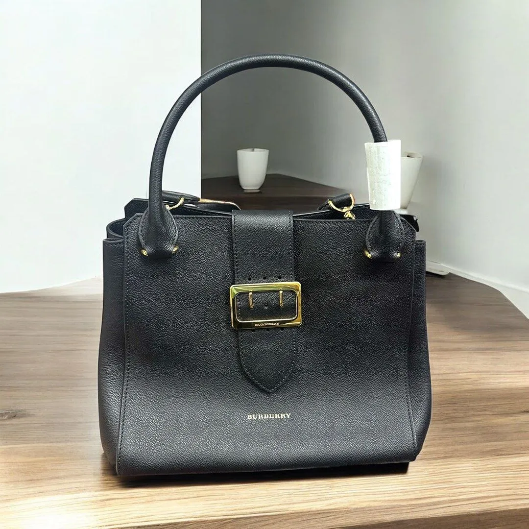 Burberry Buckle Tote Leather Bag (H22 x L30 x W14 cm) w/ dustbag