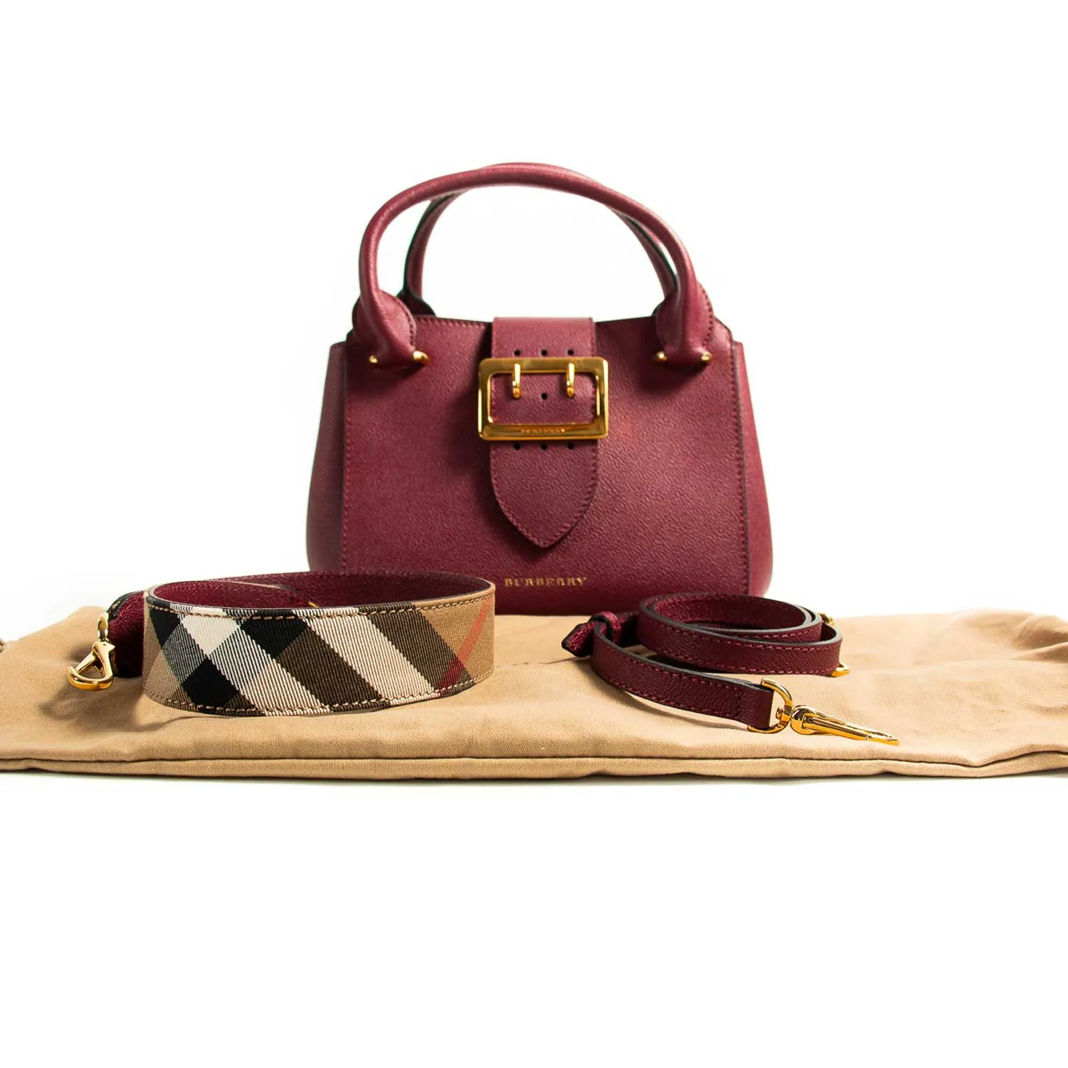 Burberry Small Leather Buckle Satchel