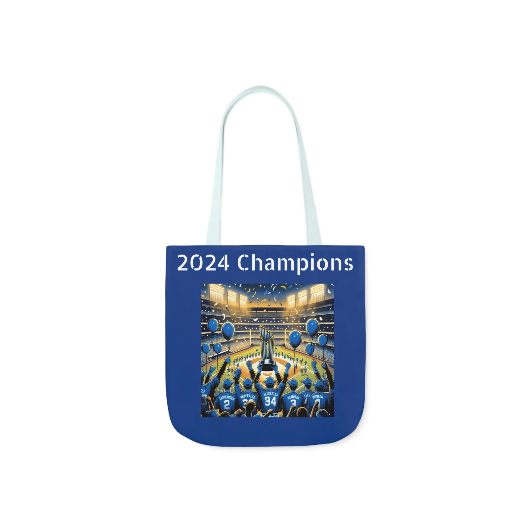Canvas Tote Bag, 5-Color Straps : LA Dodgers Customized Tote Bag 2024 World Series Champs