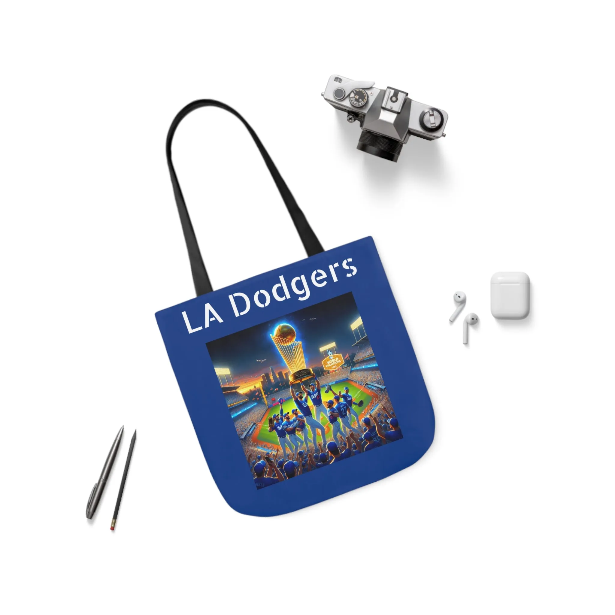 Canvas Tote Bag, 5-Color Straps : LA Dodgers Customized Tote Bag 2024 World Series Champs