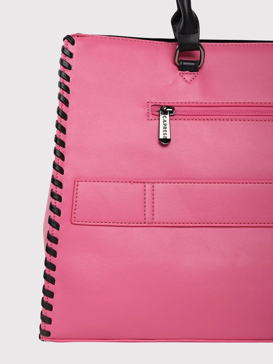 Caprese Rome Laptop Satchel Large Flamingo