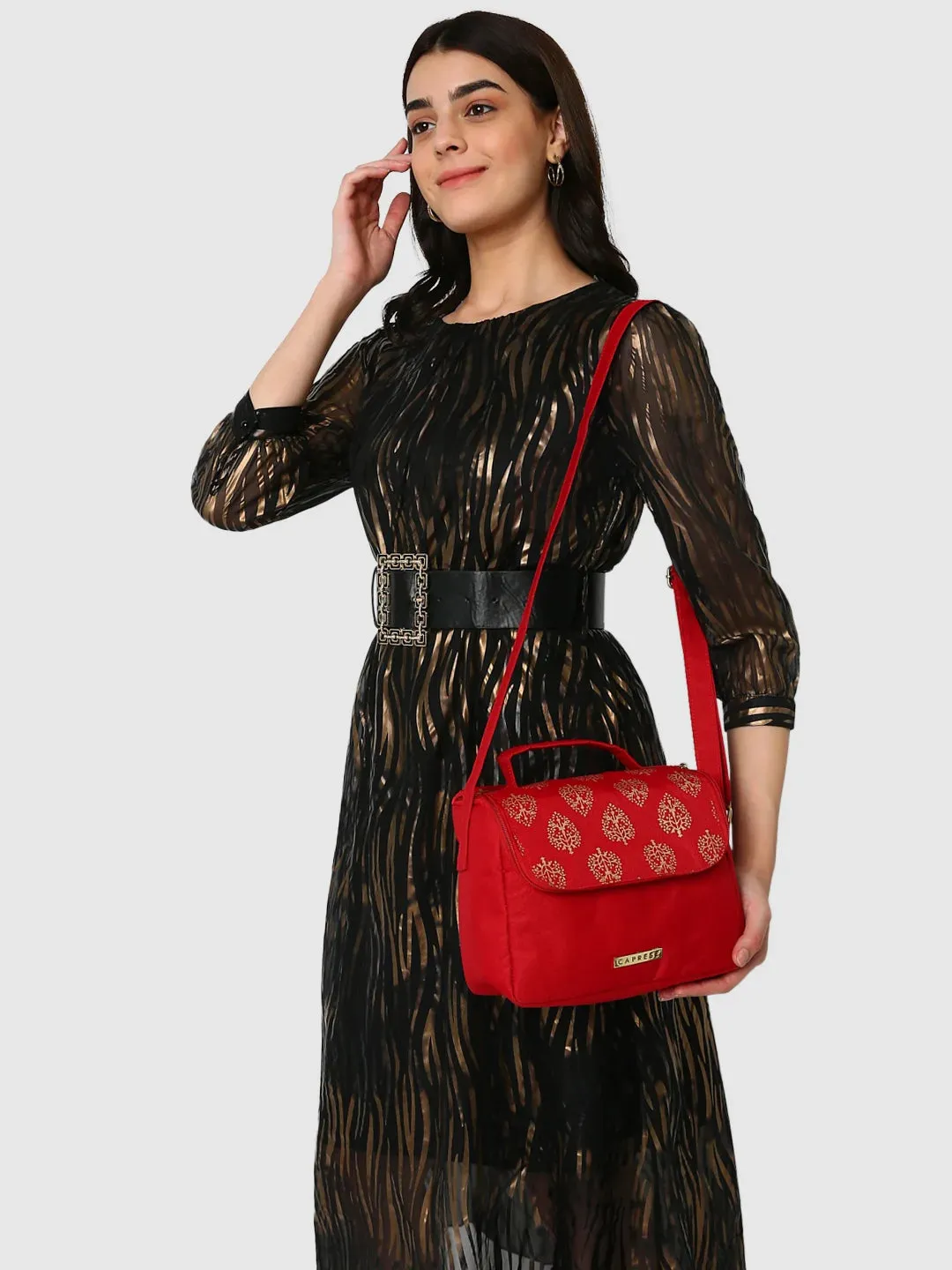 Caprese Rosy Vanity Case Medium Maroon