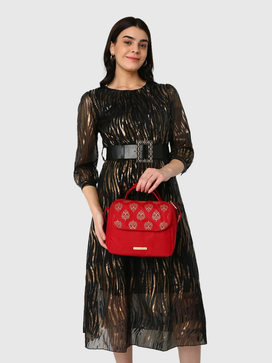 Caprese Rosy Vanity Case Medium Maroon