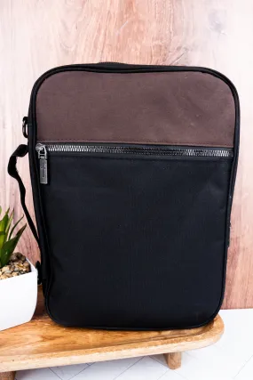Church Days Black and Brown Canvas Bible Cover