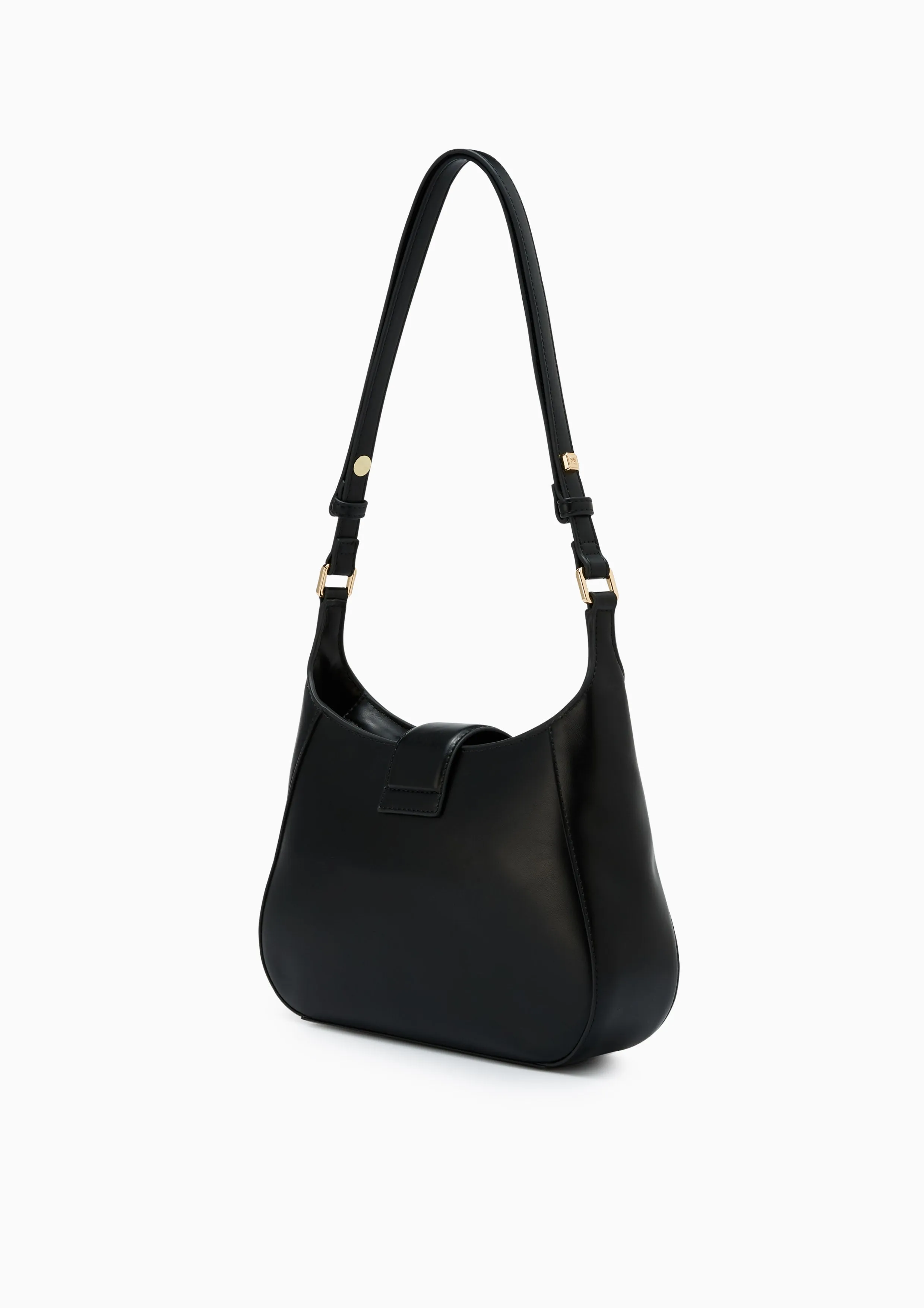 Citrine Hobo Shoulder Bag M  Black
