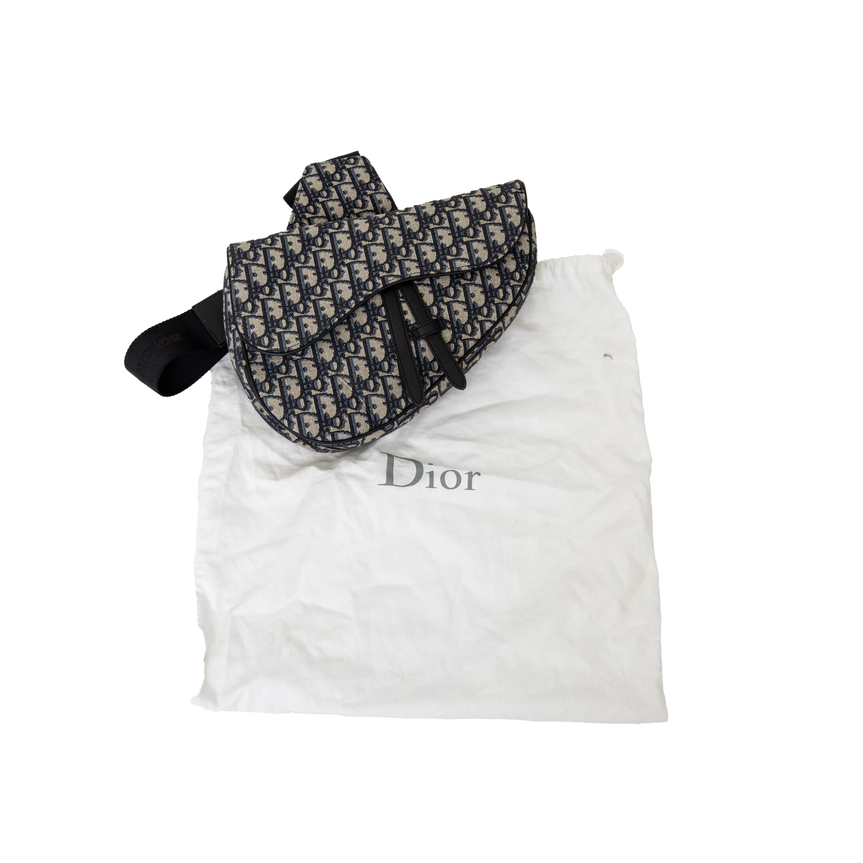 DIOR Dior Oblique Jacquard Saddle Bag