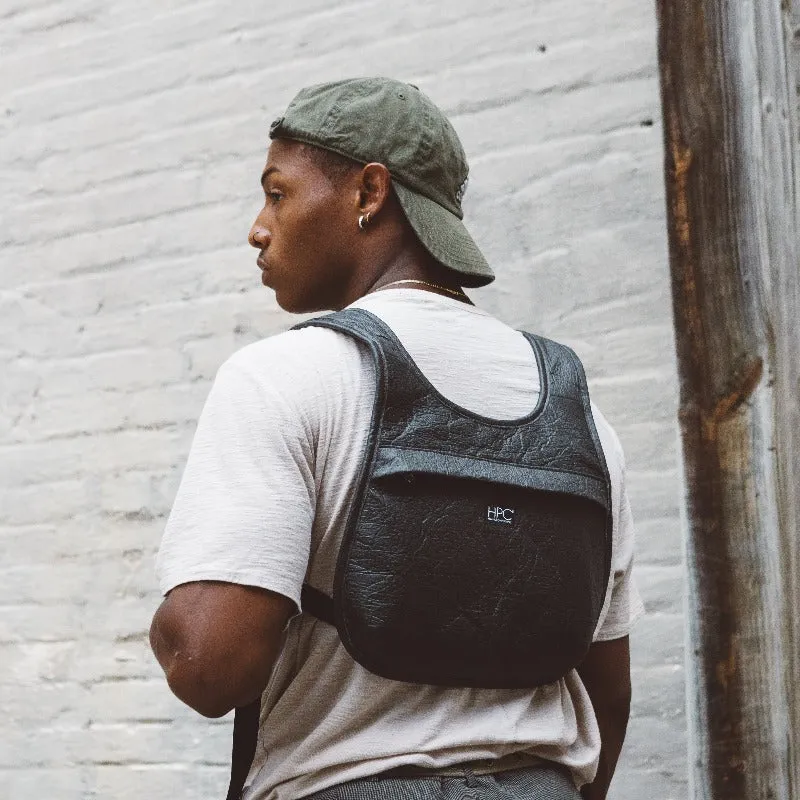 Earth Bag Slim, Black Pinatex (Upcycled Billboard Bags)