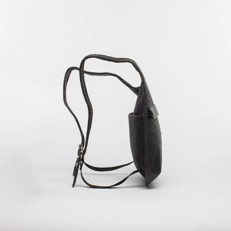 Earth Bag Slim, Black Pinatex (Upcycled Billboard Bags)