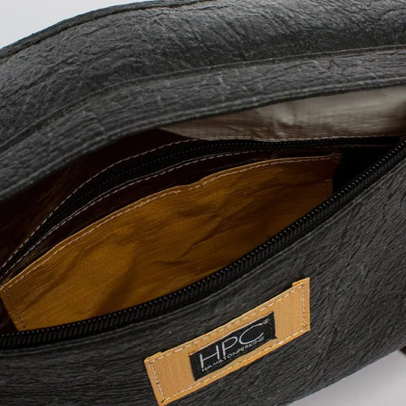 Earth Bag Slim, Black Pinatex (Upcycled Billboard Bags)