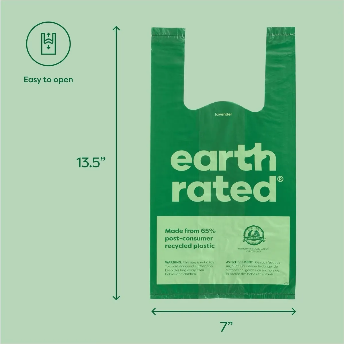 Earth Rated Unscented Easy-tie Handle Bags