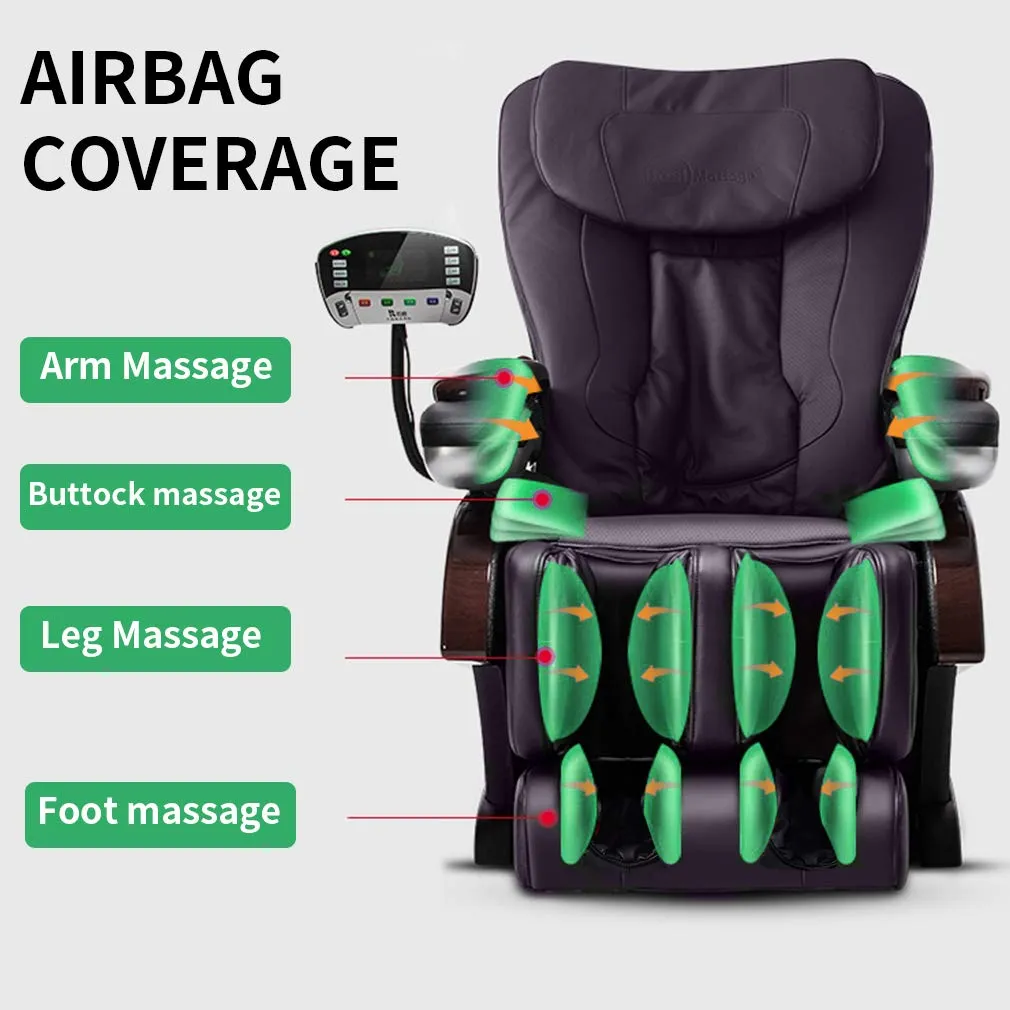 Full Body Electric Shiatsu Massage Chair (Brown)