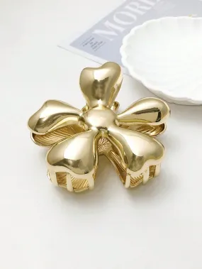 Gold Metal Flower Claw Hairclip