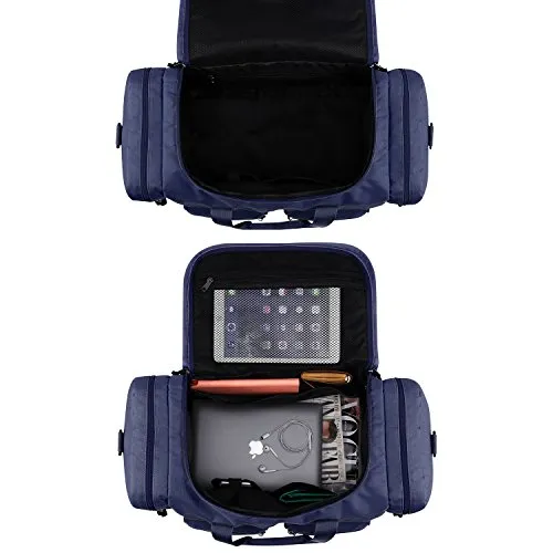 Gonex 45L Travel Duffel, Gym Sports Luggage Bag Water-Resistant Many Pockets(Blue)