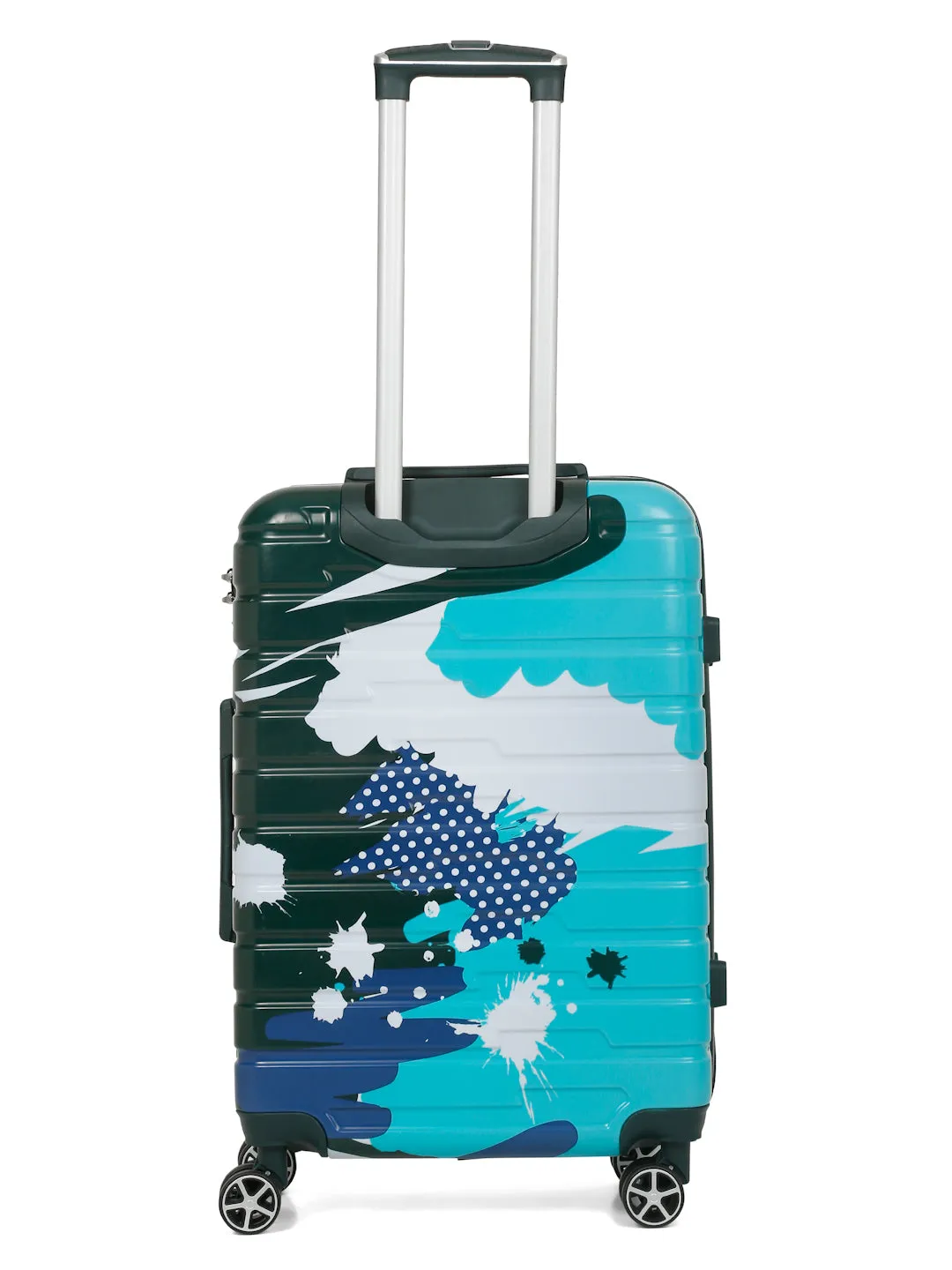 Green shade Abstract printed hard sided  trolley bag