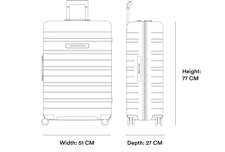 H7 Air Check-In Luggage | Light Quartz Grey 88L