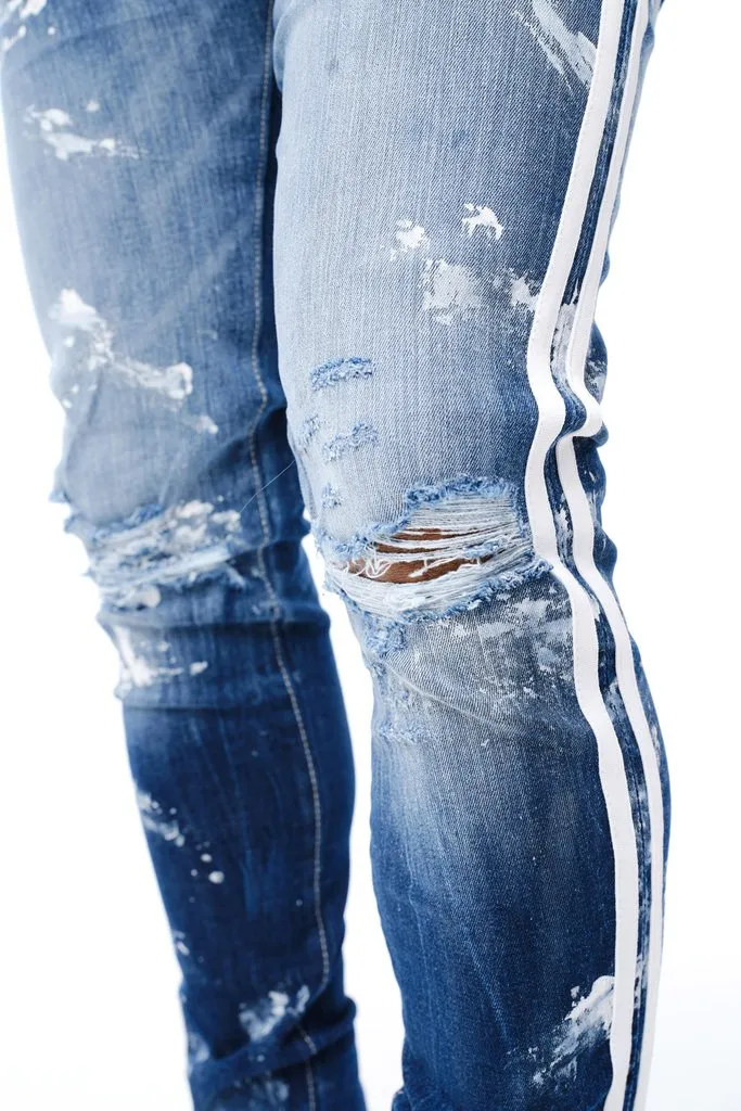 Jordan Craig-Omaha Striped Denim-Aged Wash-JR1011
