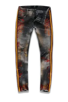 Jordan Craig-Talladega Striped Denim-Fire City-JM3403