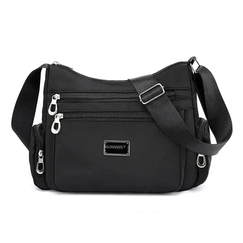 Lady Glams Large Capacity Oxford Cloth Women Crossbody Bag - Effortless Organization in Simple Style