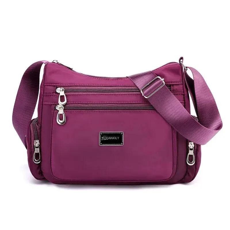 Lady Glams Large Capacity Oxford Cloth Women Crossbody Bag - Effortless Organization in Simple Style