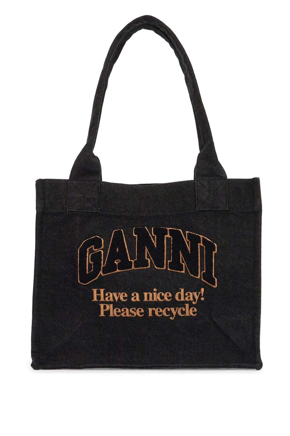 large denim easy shopper tote A6583 BLACK