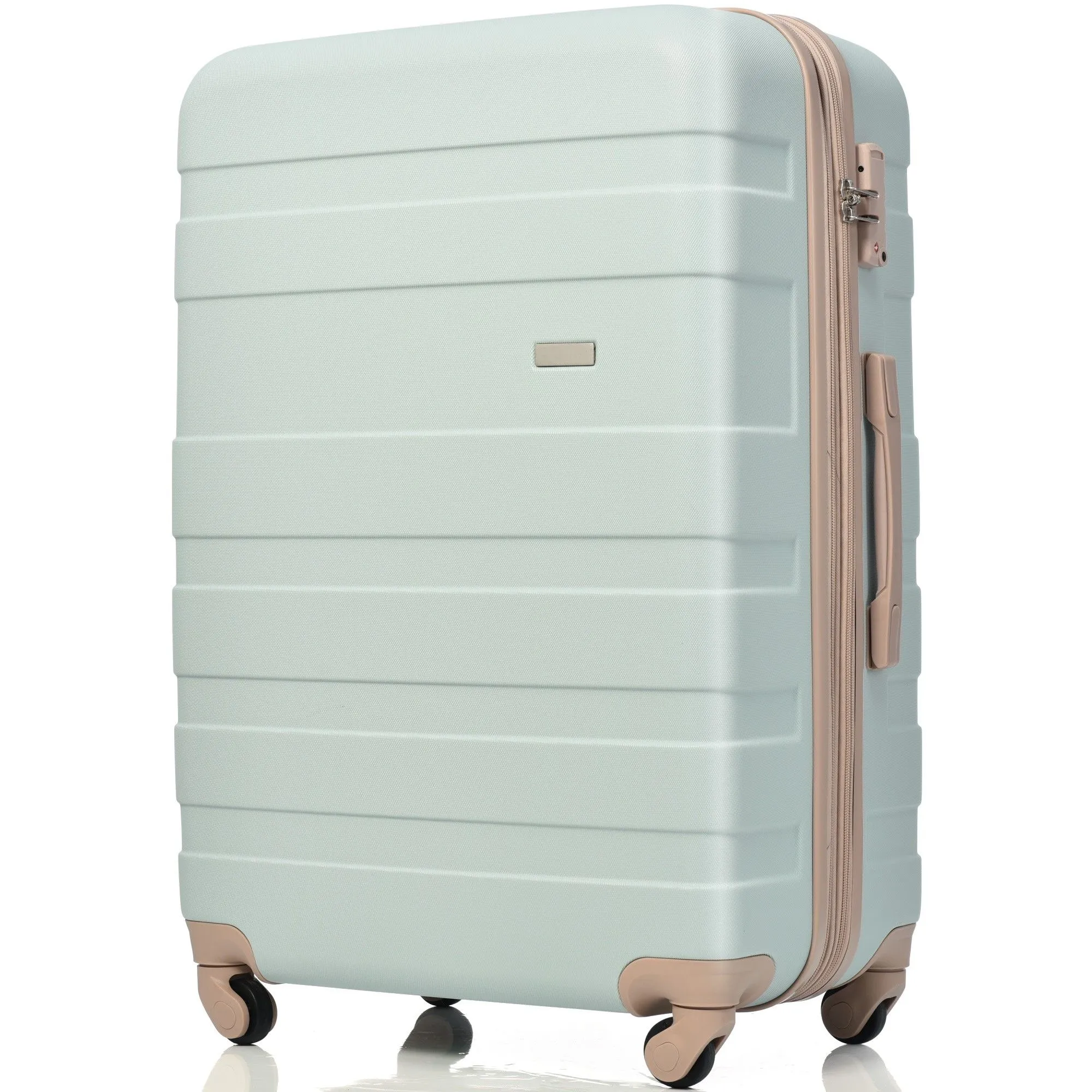 Luggage Sets New Model Expandable Abs Hardshell 3 Pieces Clearance Luggage Hardside Lightweight Durable Suitcase Sets Spinner Wheels Suitcase With Tsa Lock 20''24''28'' (Gray Green)