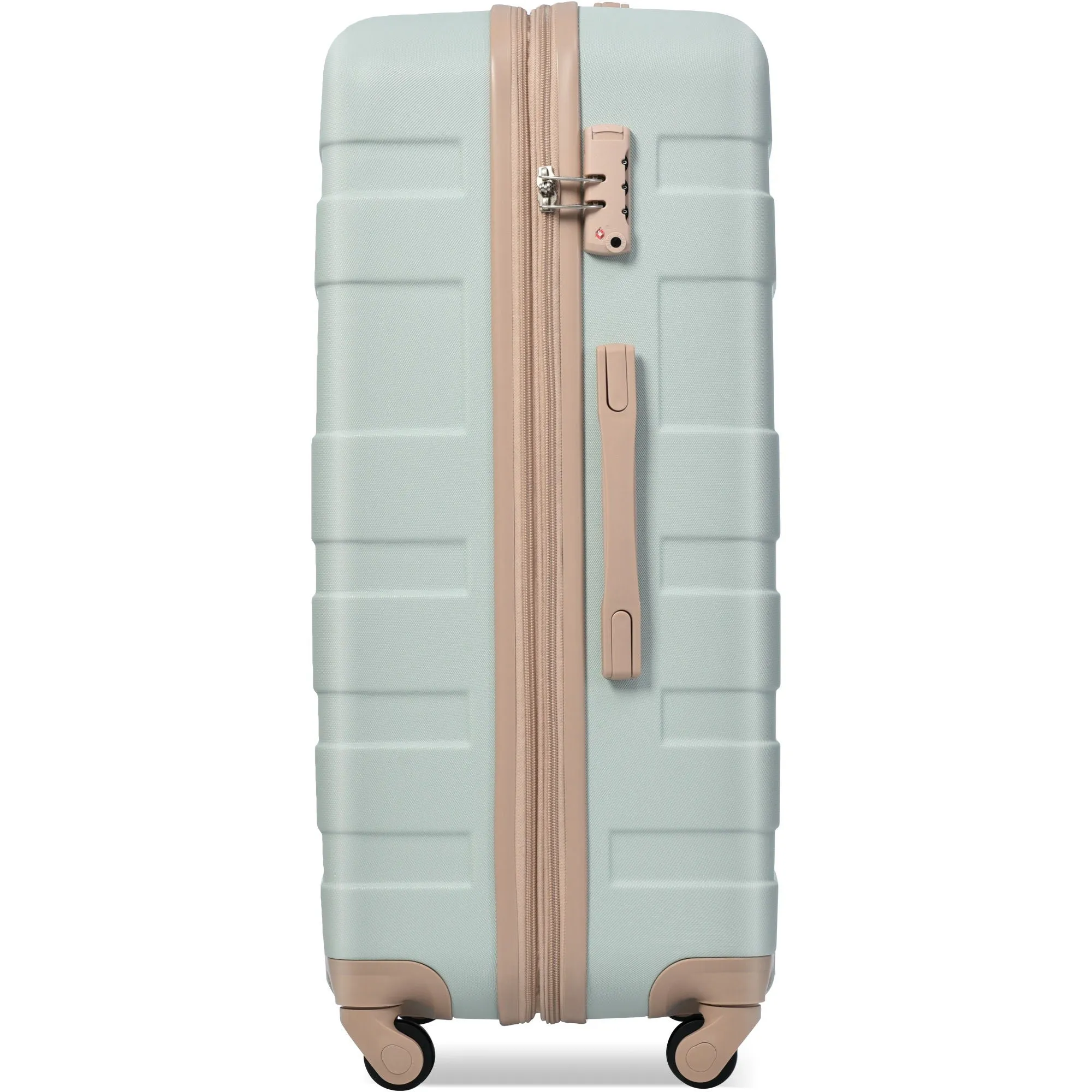 Luggage Sets New Model Expandable Abs Hardshell 3 Pieces Clearance Luggage Hardside Lightweight Durable Suitcase Sets Spinner Wheels Suitcase With Tsa Lock 20''24''28'' (Gray Green)