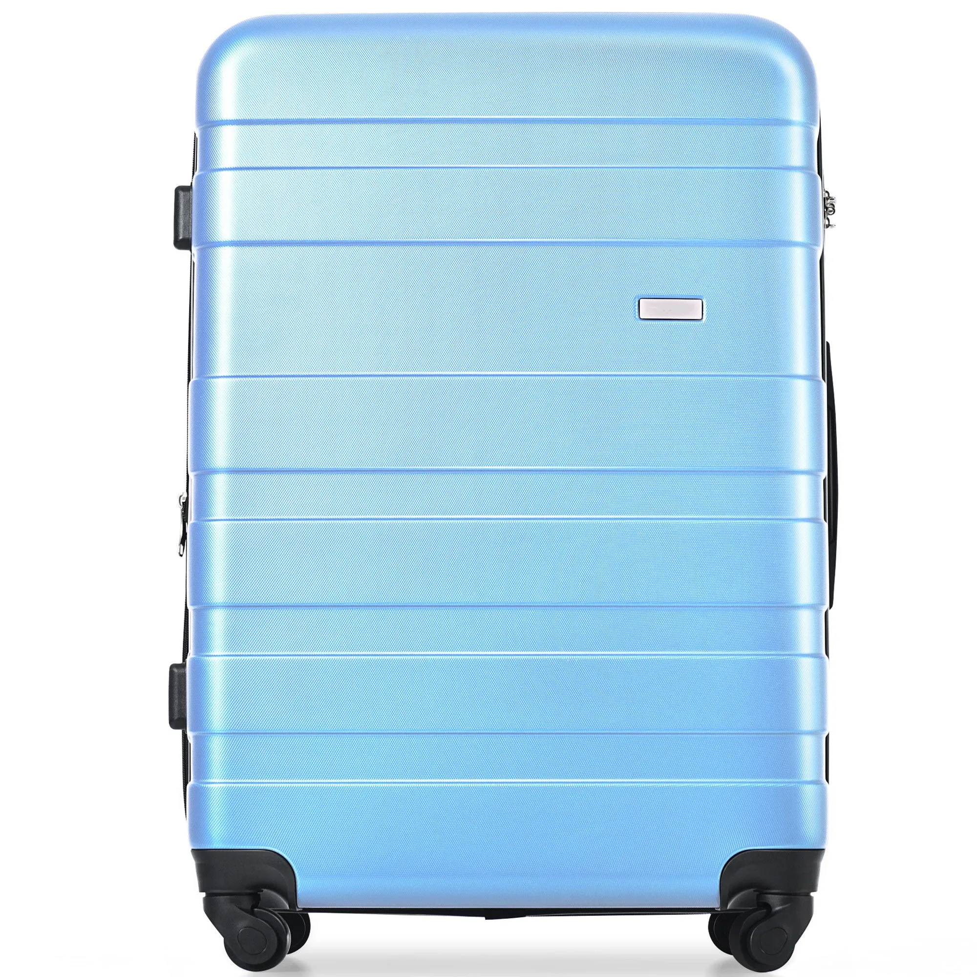 Luggage Sets New Model Expandable Abs Hardshell 3 Pieces Clearance Luggage Hardside Lightweight Durable Suitcase Sets Spinner Wheels Suitcase With Tsa Lock 20''24''28'' (Sky Blue)