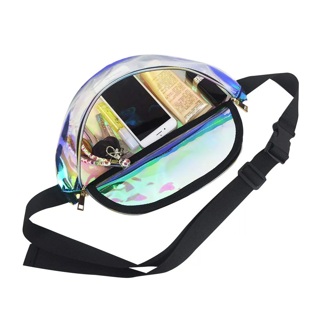 Magicbags Fanny Pack for Women-Holographic Waist Pack for Festival, Party, Travel