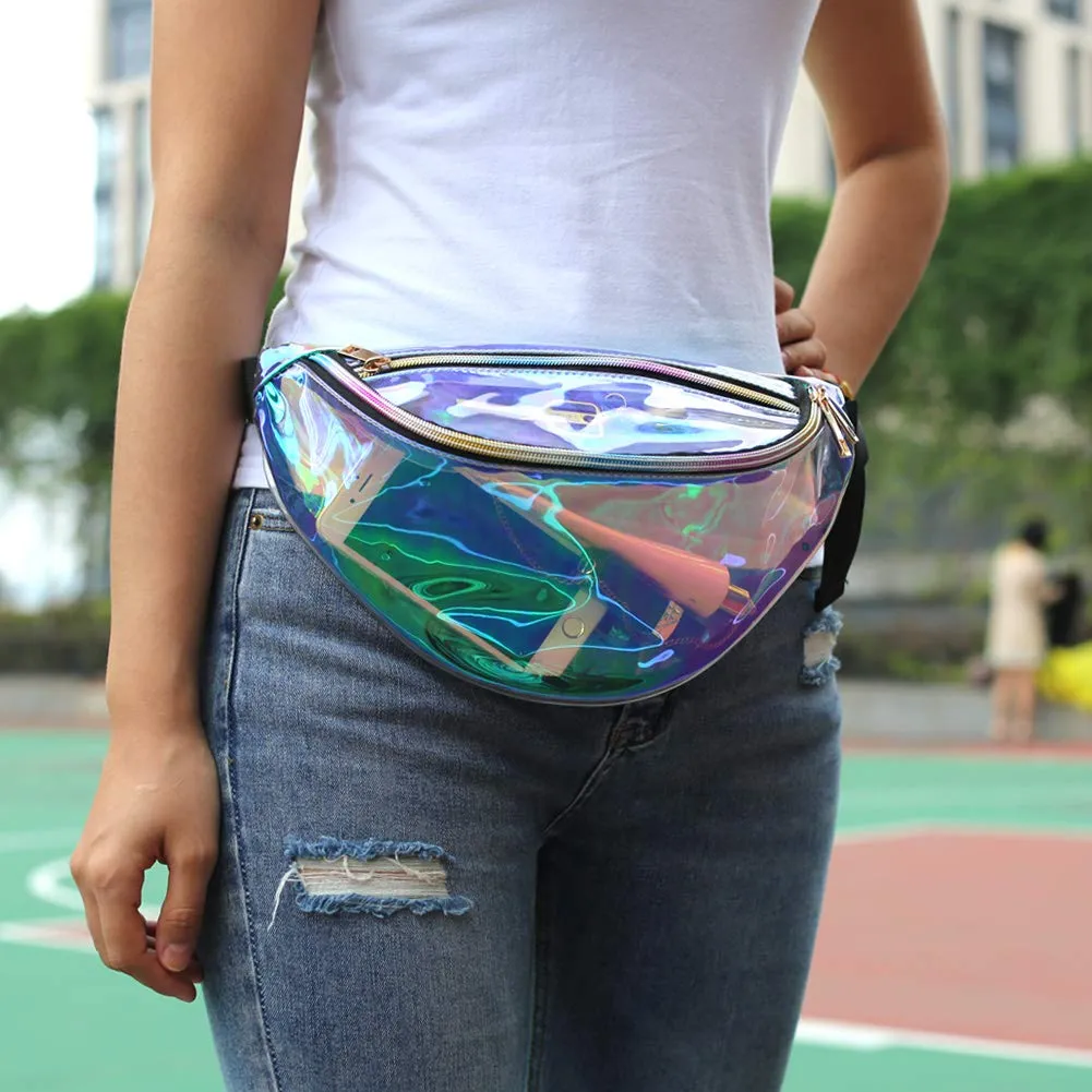 Magicbags Fanny Pack for Women-Holographic Waist Pack for Festival, Party, Travel