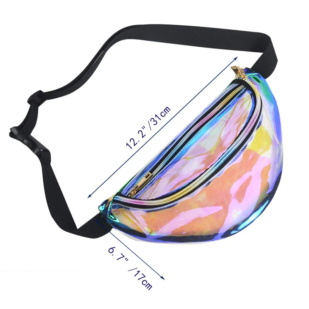 Magicbags Fanny Pack for Women-Holographic Waist Pack for Festival, Party, Travel