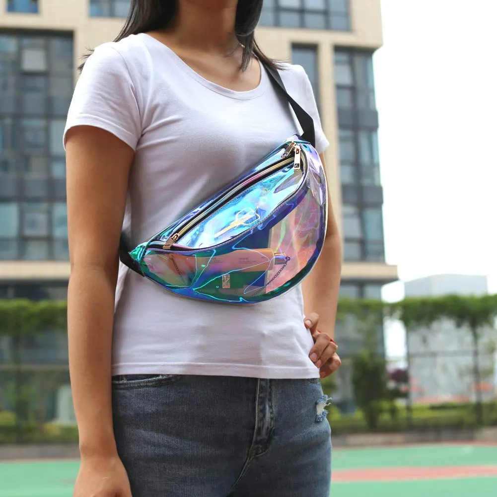 Magicbags Fanny Pack for Women-Holographic Waist Pack for Festival, Party, Travel