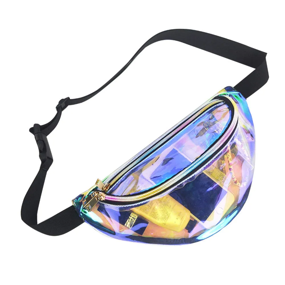 Magicbags Fanny Pack for Women-Holographic Waist Pack for Festival, Party, Travel