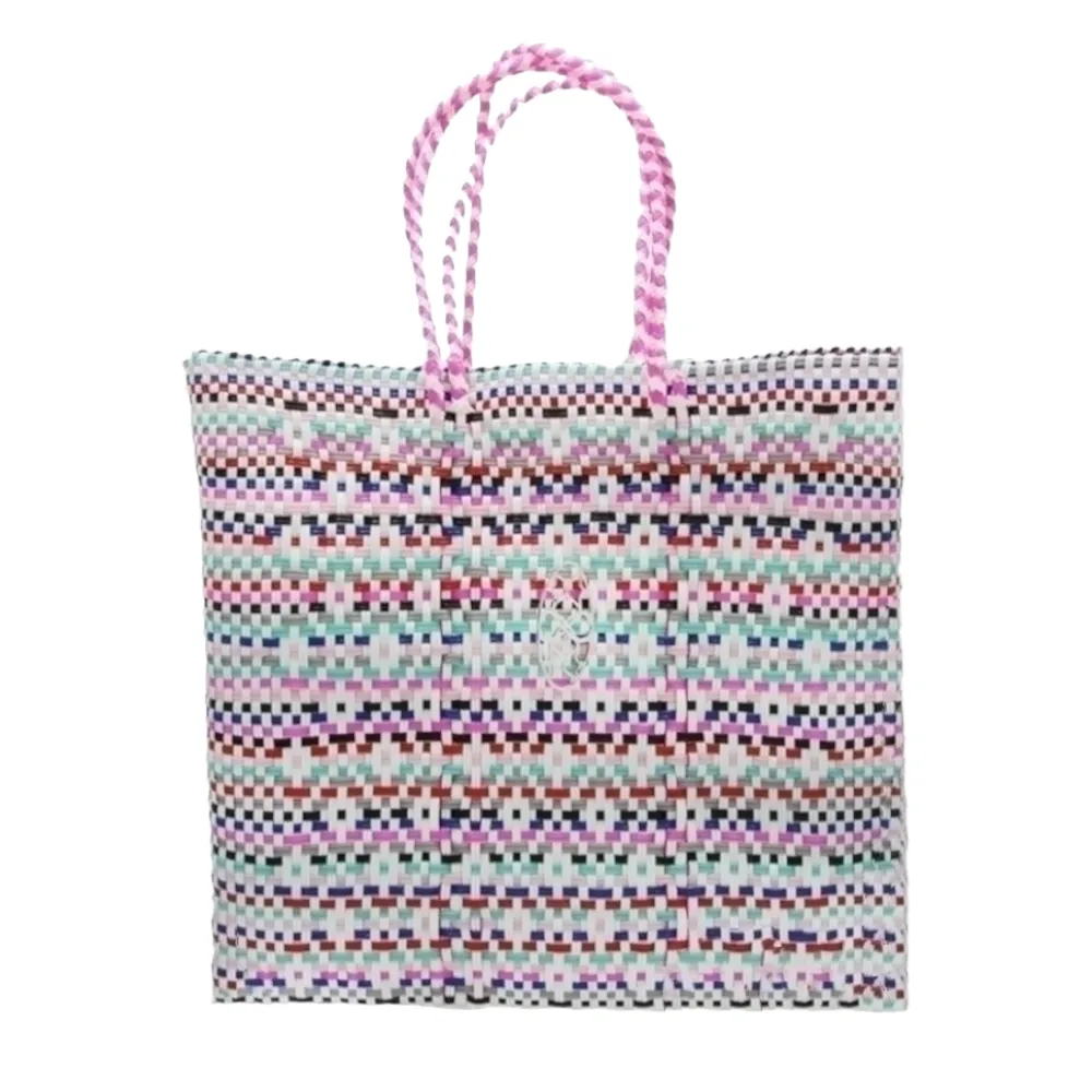 MEDIUM PINK PATTERNED TOTE BAG