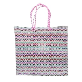 MEDIUM PINK PATTERNED TOTE BAG