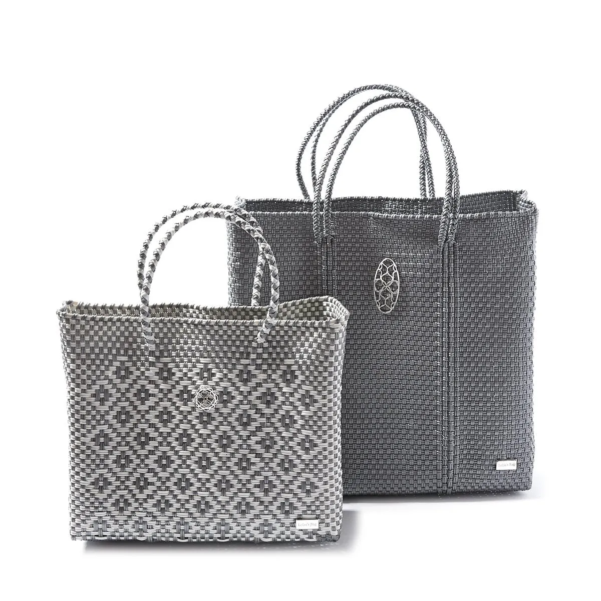 MEDIUM SILVER AZTEC TOTE BAG