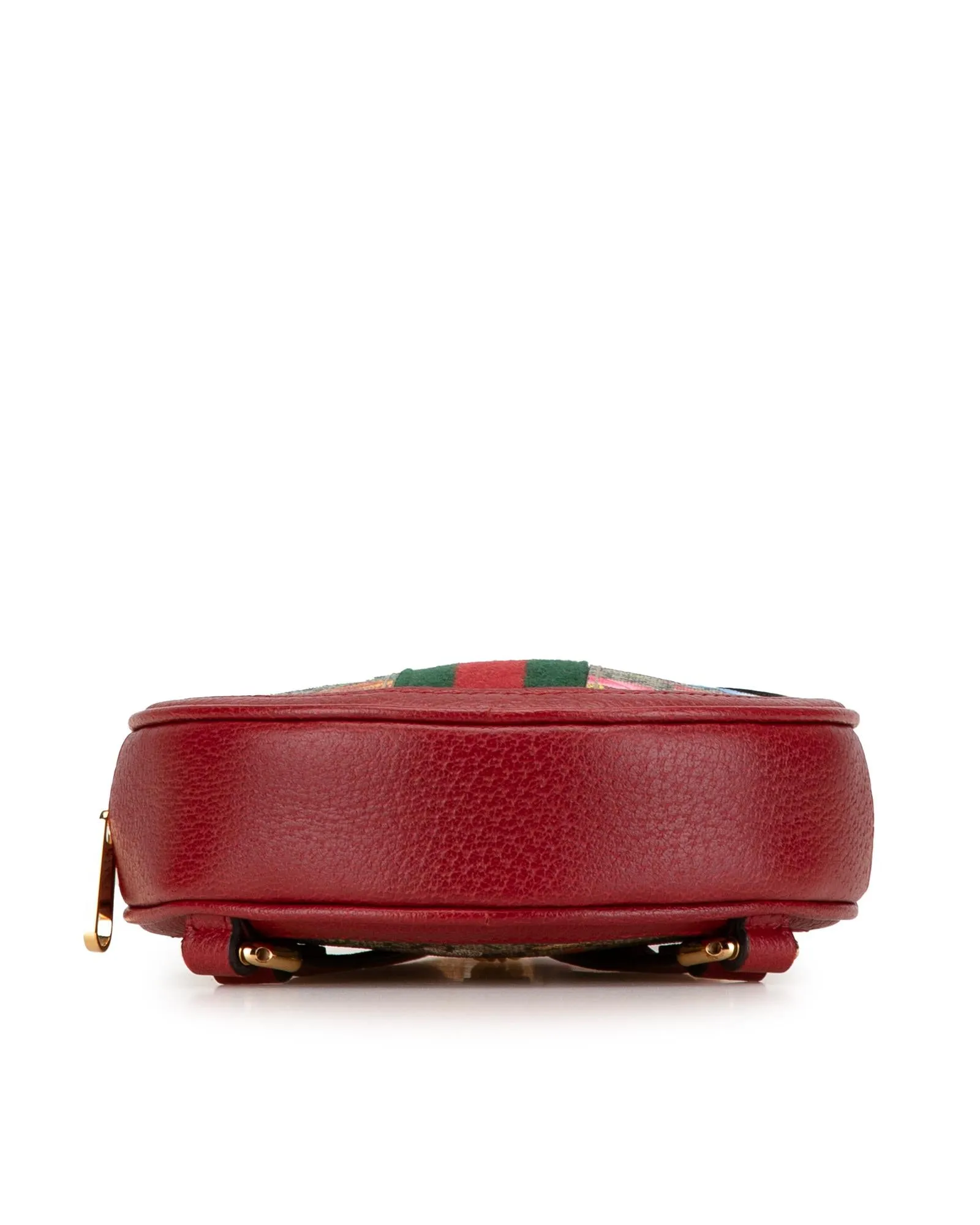 Ophidia Round Backpack with Leather Trim and Interior Slip Pocket