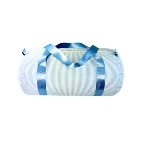 Personalized Glossed Stripe Blue Duffel Bag