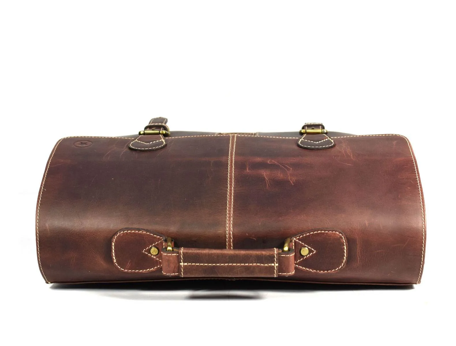 Phoenix Leather Briefcase - Walnut Brown