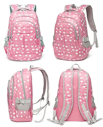 Pink Hearts Sweetheart School Backpacks for Children, Bookbag