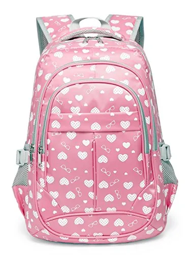 Pink Hearts Sweetheart School Backpacks for Children, Bookbag