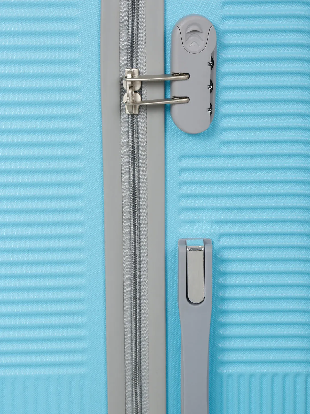 Sea Blue Textured Hard-Sided Trolley Bag