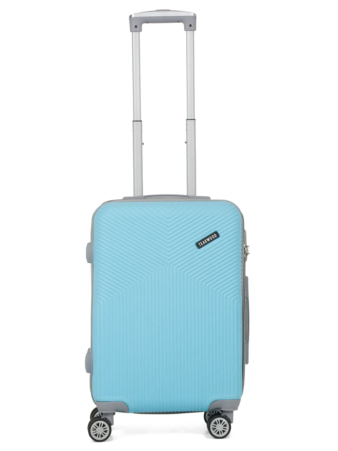 Sea Blue Textured Hard-Sided Trolley Bag