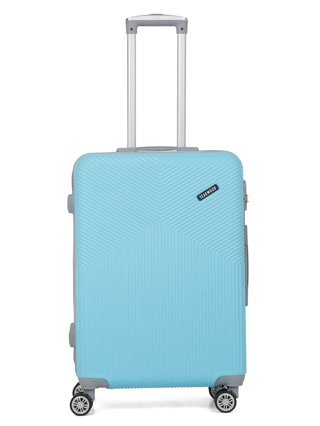 Sea Blue Textured Hard-Sided Trolley Bag